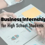 business internships for high school students